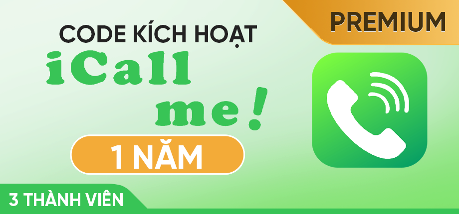iCallme Premium 1 năm (nhóm 3 thành viên) - Code kích hoạt